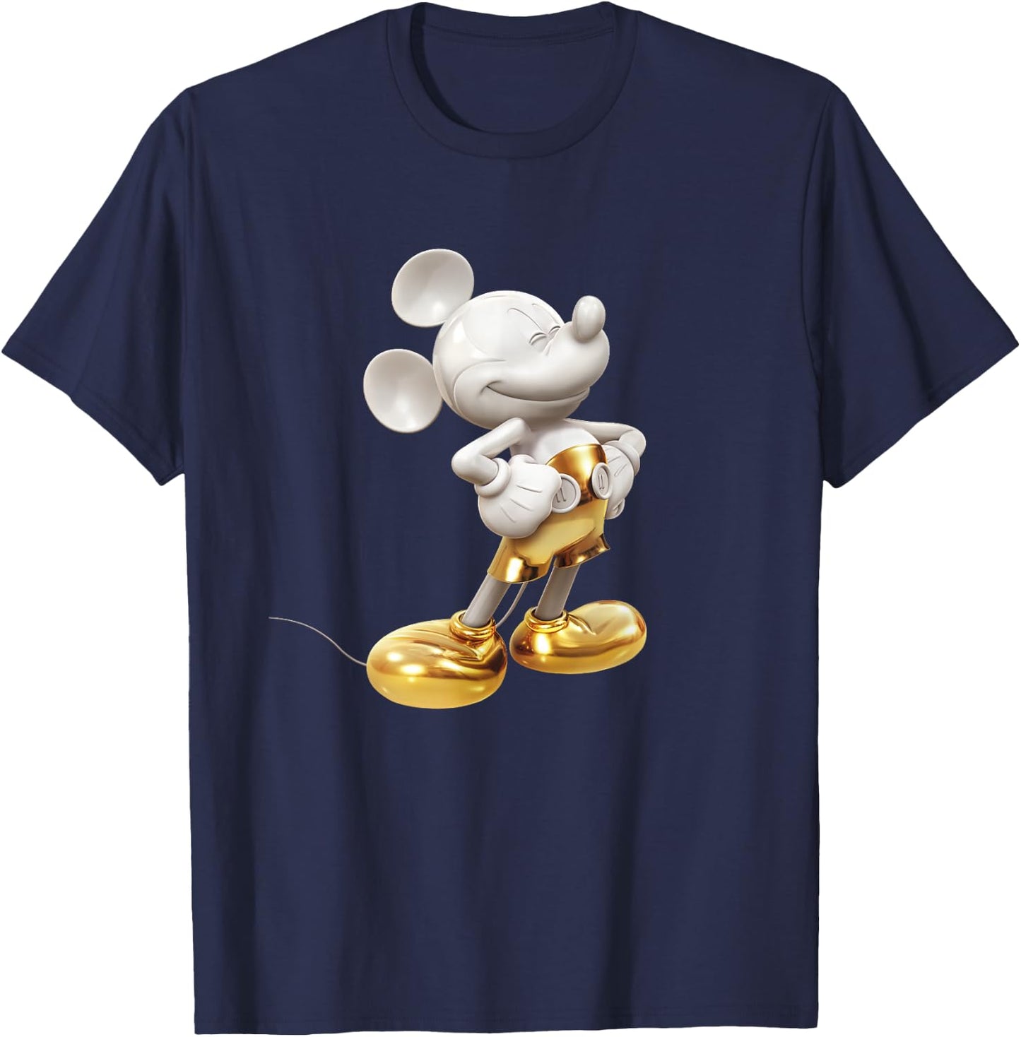 Disney Gold Mickey Mouse Pose,Short Sleeve T-Shirt - T-Shirt | Navy