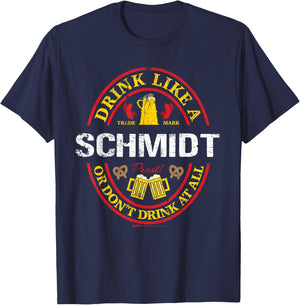 Vintage Drink Like A Schmidt Oktoberfest 2021 Drinking T-Shirt - T-Shirt | Navy