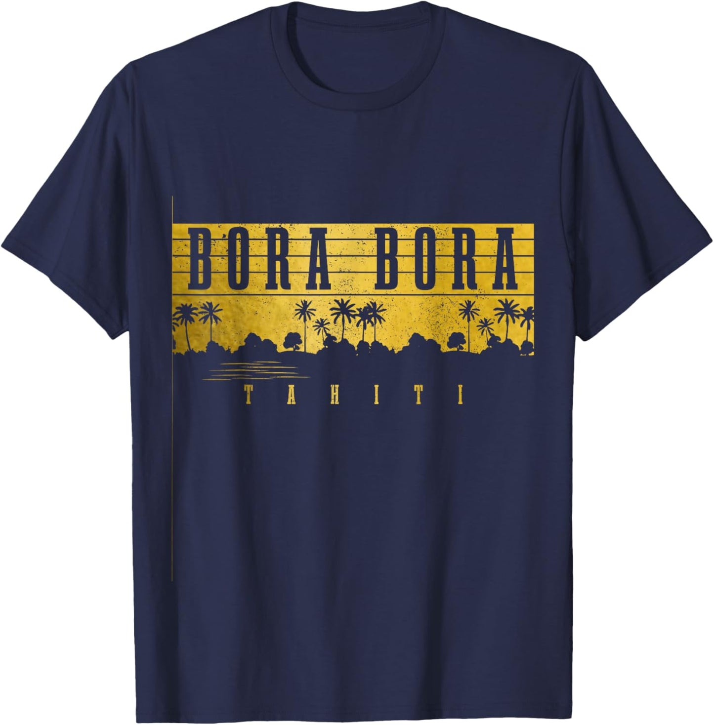 Bora Bora Tahiti Beach Vacation Vintage Souvenir T-Shirt - T-Shirt | Navy