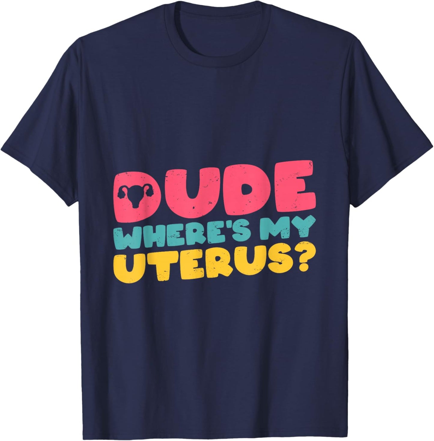 Evicted Funny Uterus Ovarian Removal Hysterectomy T-Shirt - T-Shirt | Navy
