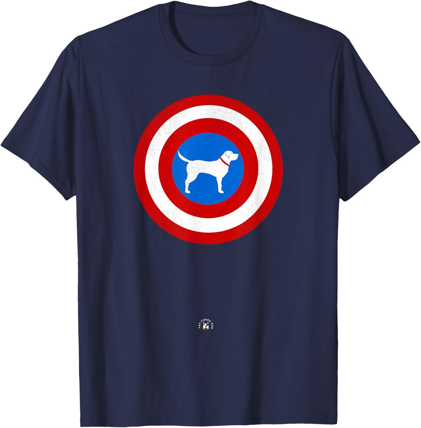 Cute Graphic Superhero Dog - Captain Labrador Men Women Kids T-Shirt - T-Shirt | Navy