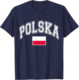 Polska Poland Polish Flag T-Shirt - T-Shirt | Navy