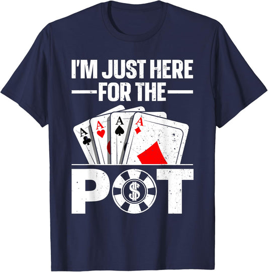 Funny Poker Lover Design Women Casino Poker Players T-Shirt - T-Shirt | Navy