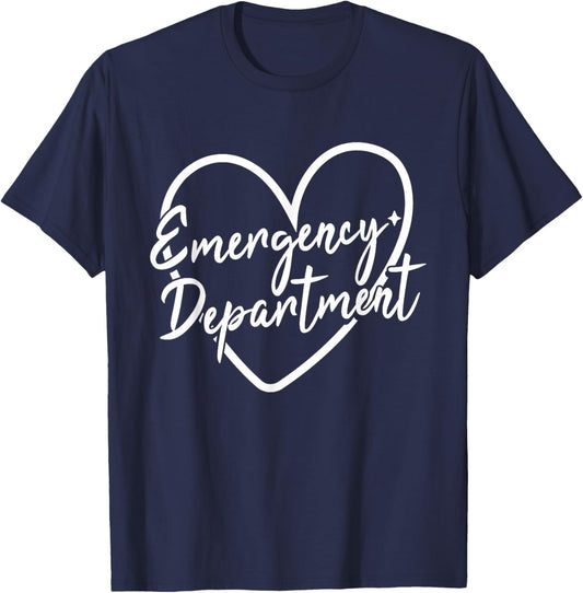Emergency Department Emergency Room Healthcare Nursing T-Shirt - T-Shirt | Navy