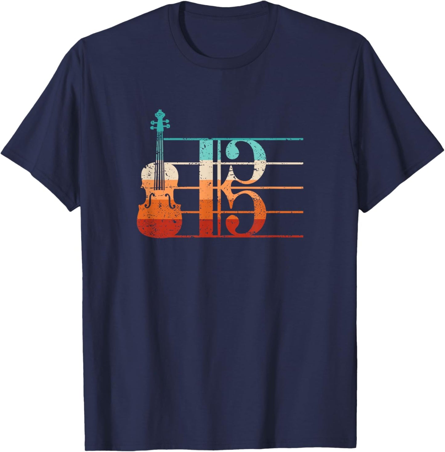 Alto Clef Viola Player Violist T-Shirt - T-Shirt | Navy