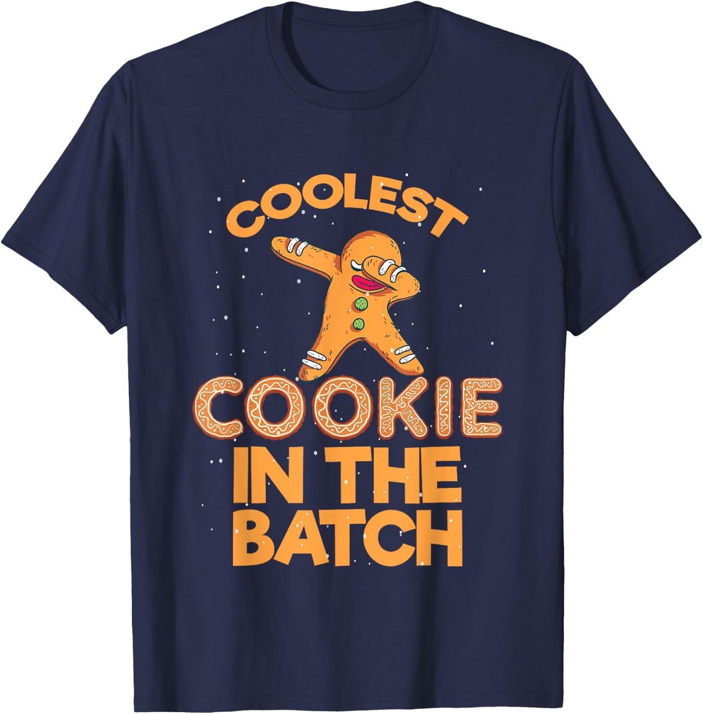 Coolest Cookie In The Batch Dabbing Gingerbread Man Costume T-Shirt - T-Shirt | Navy