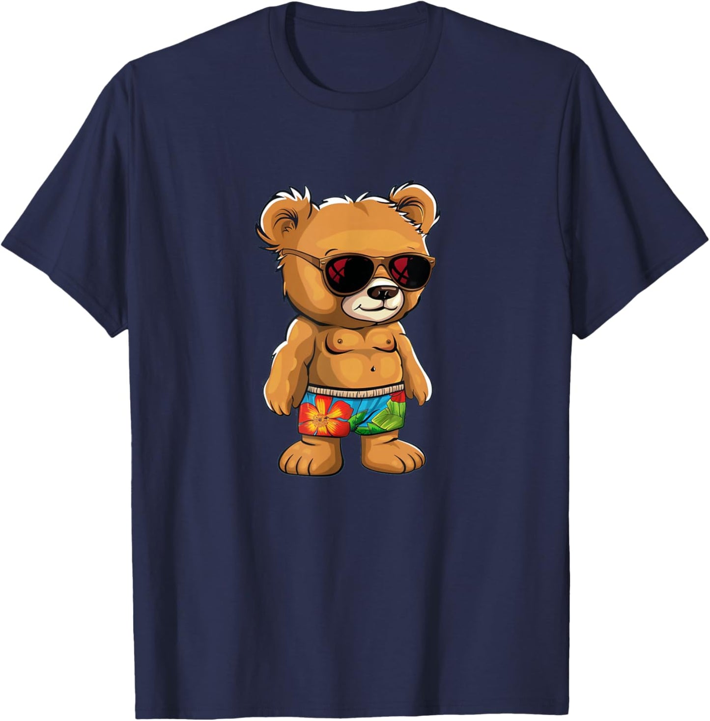 Awesome Teddy Bear swim trunks Costume T-Shirt - T-Shirt | Navy