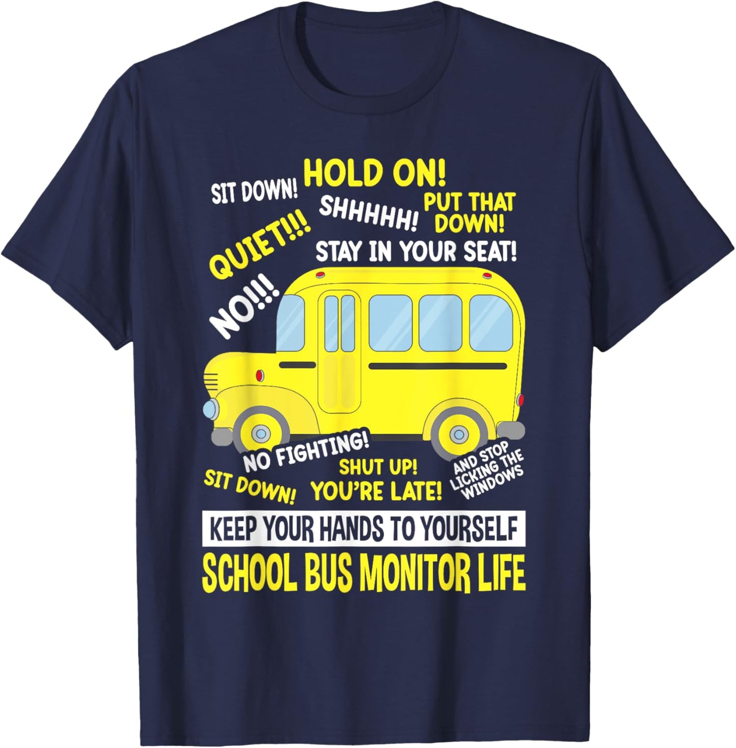 School Bus Monitor Life T-Shirt - T-Shirt | Navy