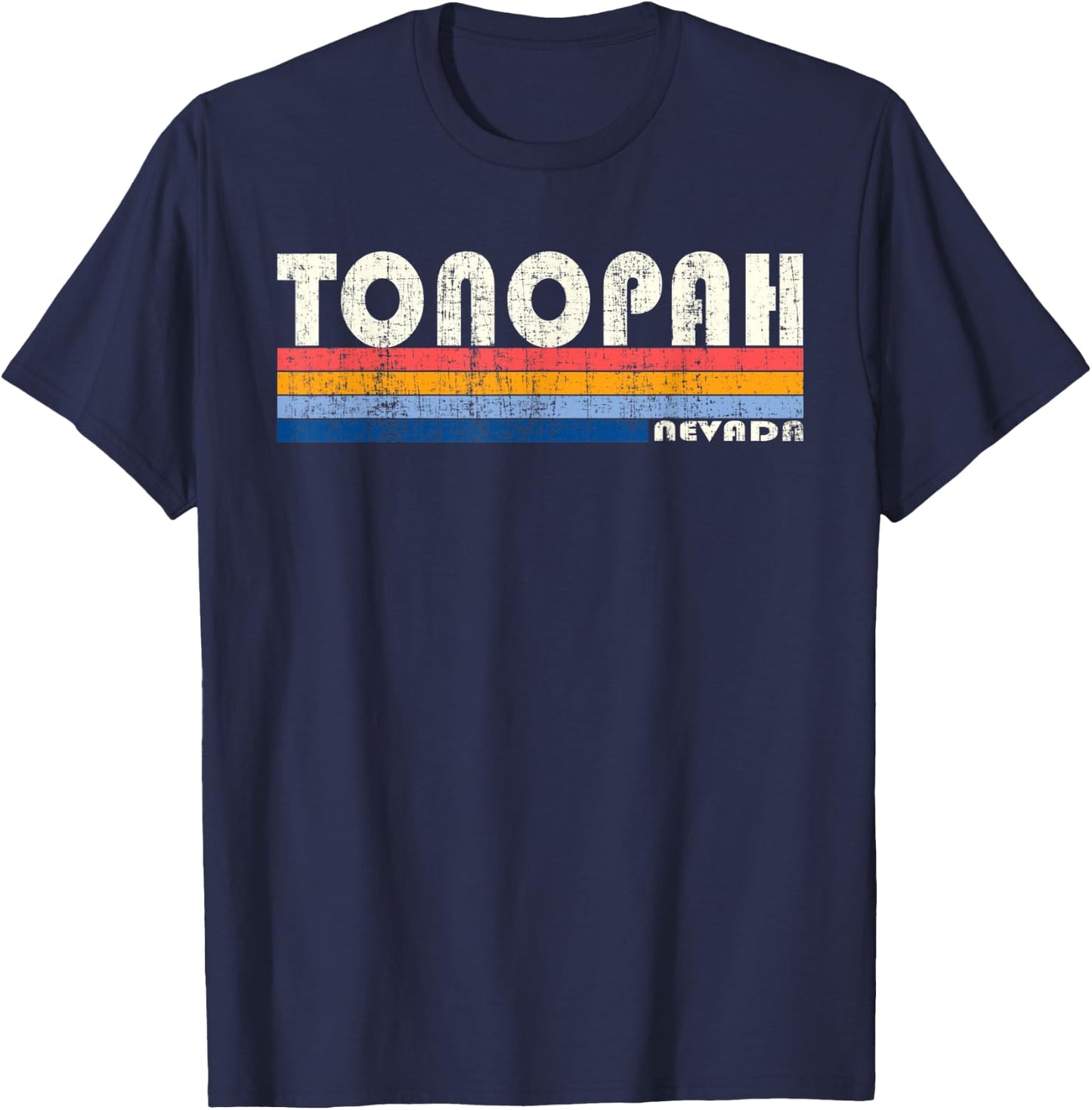 Vintage 70s 80s Style Tonopah NV T-Shirt - T-Shirt | Navy