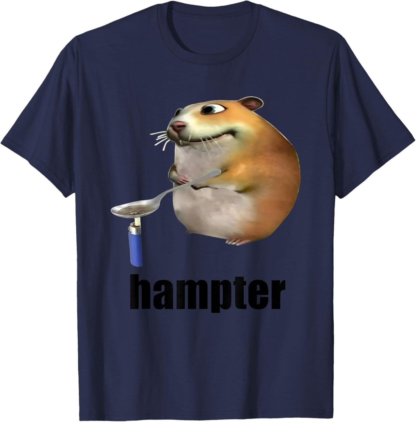 Hampter Grilling Honey Funny Hamster T-Shirt - T-Shirt | Navy