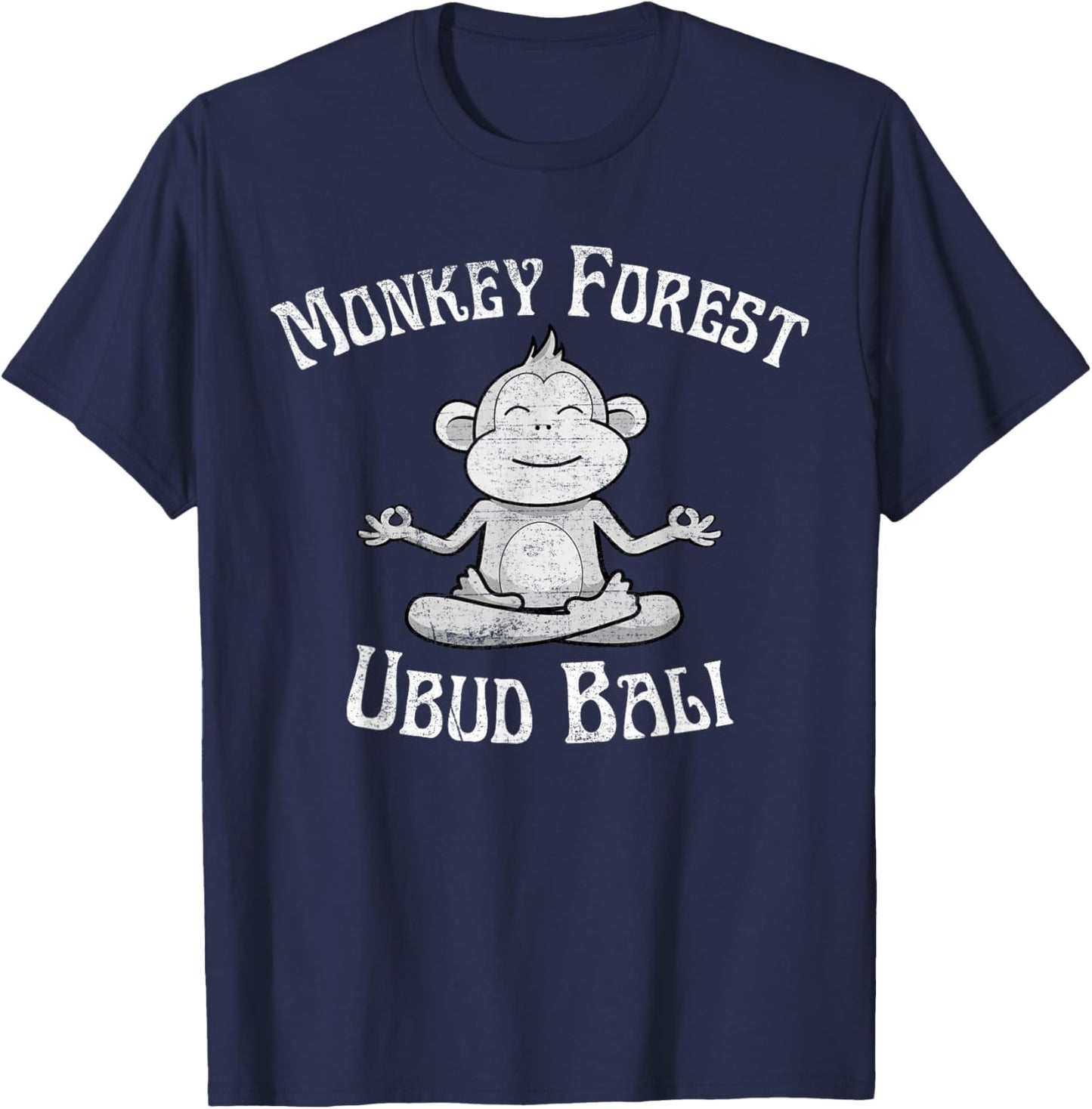Monkey Forest Ubud Bali Indonesia T-Shirt - T-Shirt | Navy