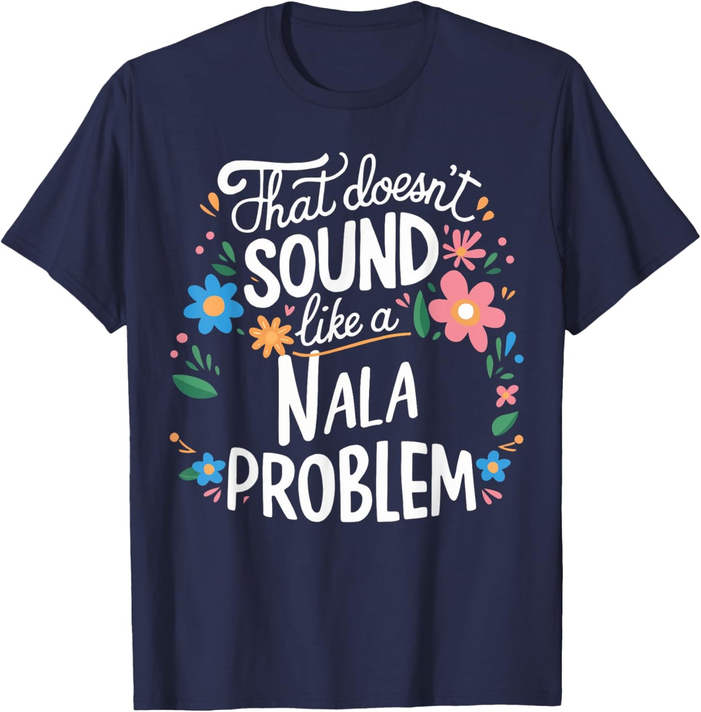 Nala Personalized Cute Girls Nala Name T-Shirt - T-Shirt | Navy