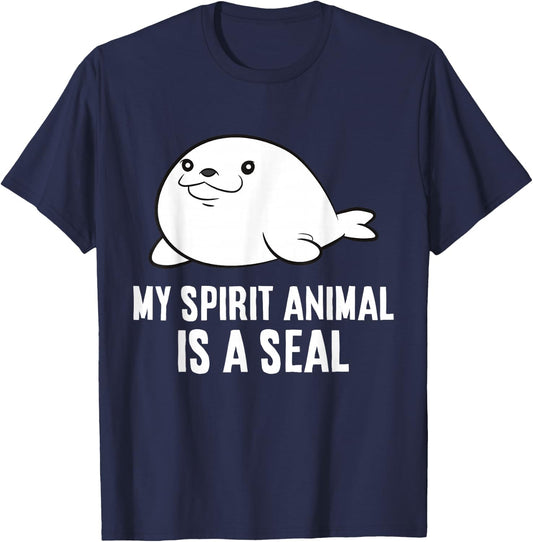 My Spirit Animal Is A Seal T-Shirt - T-Shirt | Navy