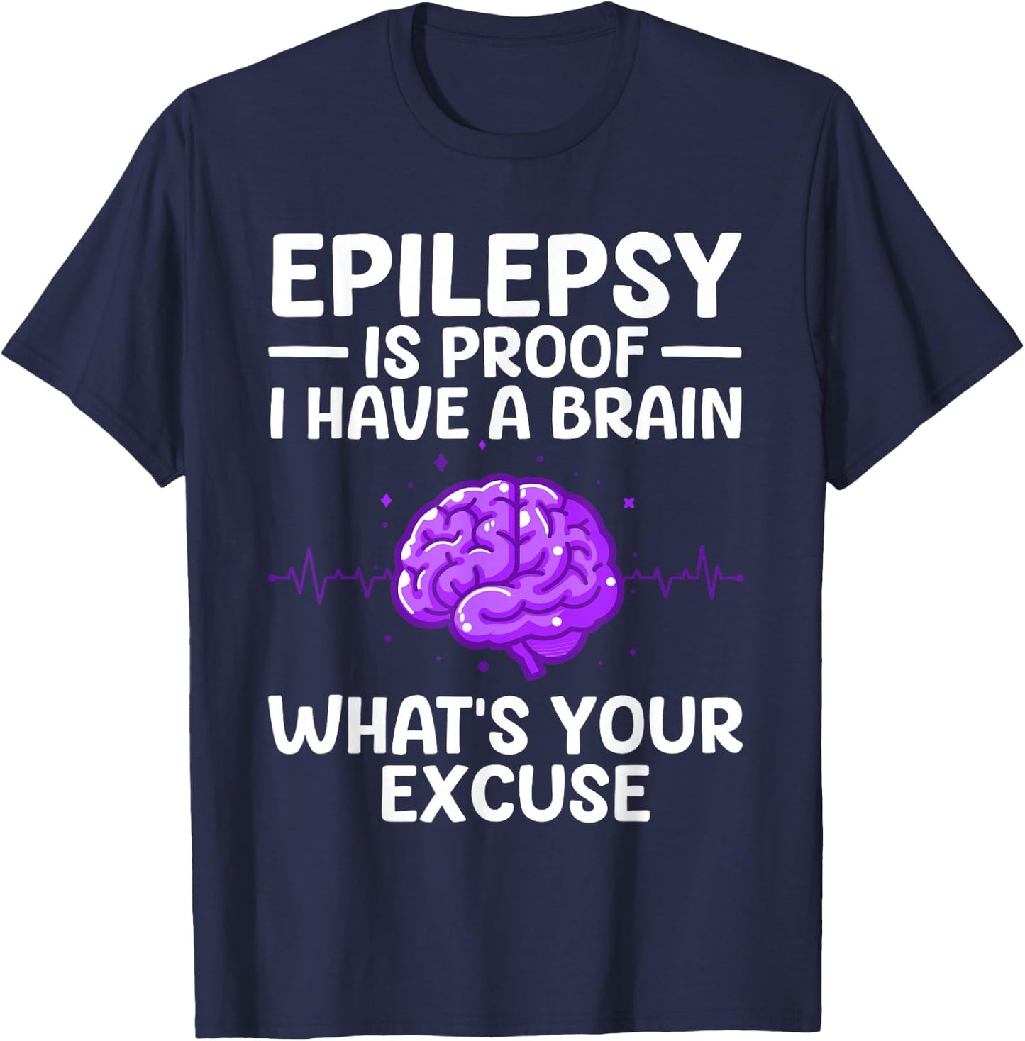Epilepsy Women Kids Epileptic Epilepsy Awareness T-Shirt - T-Shirt | Navy