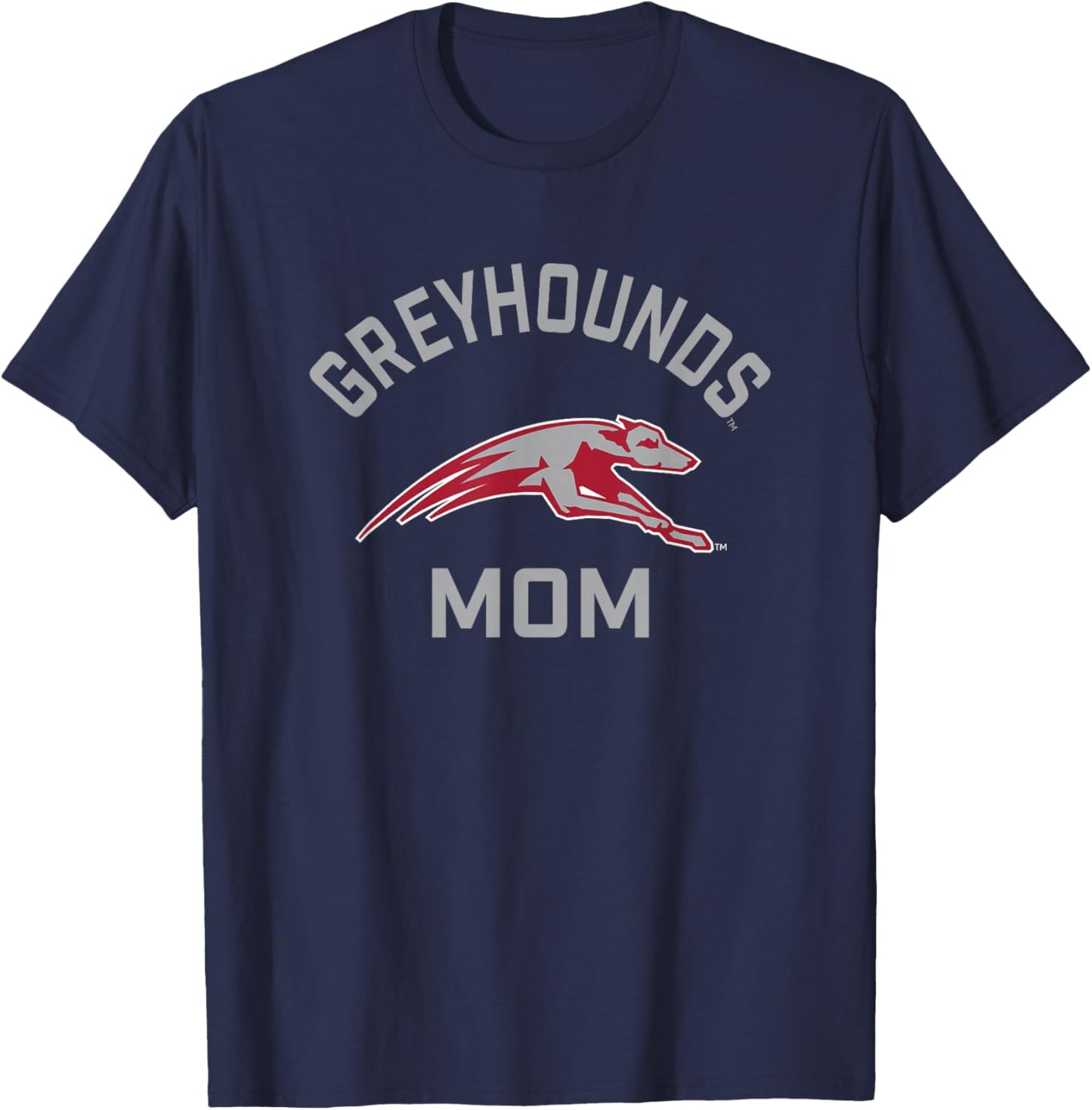 Campus Lab UIndy Greyhounds Arched Mom - -Adults, Short Sleeve, Black, Small T-Shirt - T-Shirt | Navy