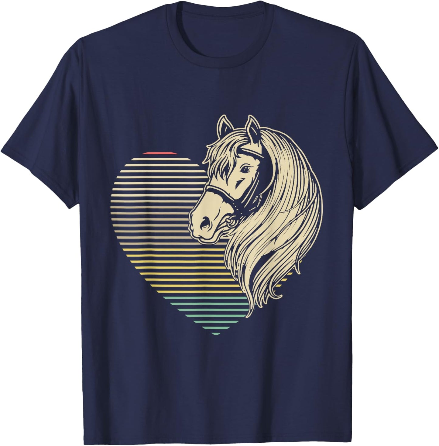 Horse Riding Women Valentines Day Gift Horse T-Shirt - T-Shirt | Navy