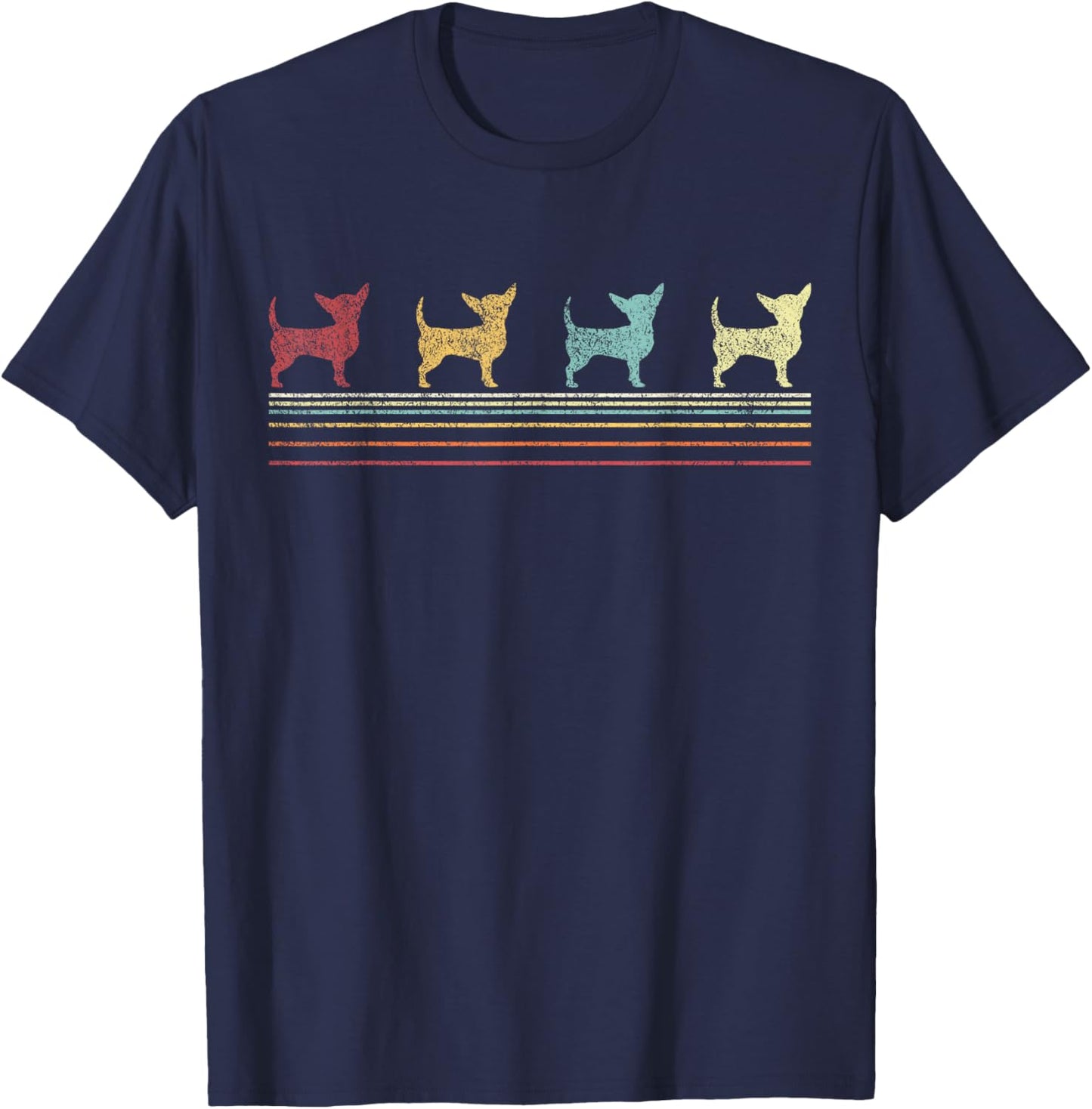 Funny Chihuahua Mom Chihuahua Dad Retro Vintage Chihuahua T-Shirt - T-Shirt | Navy