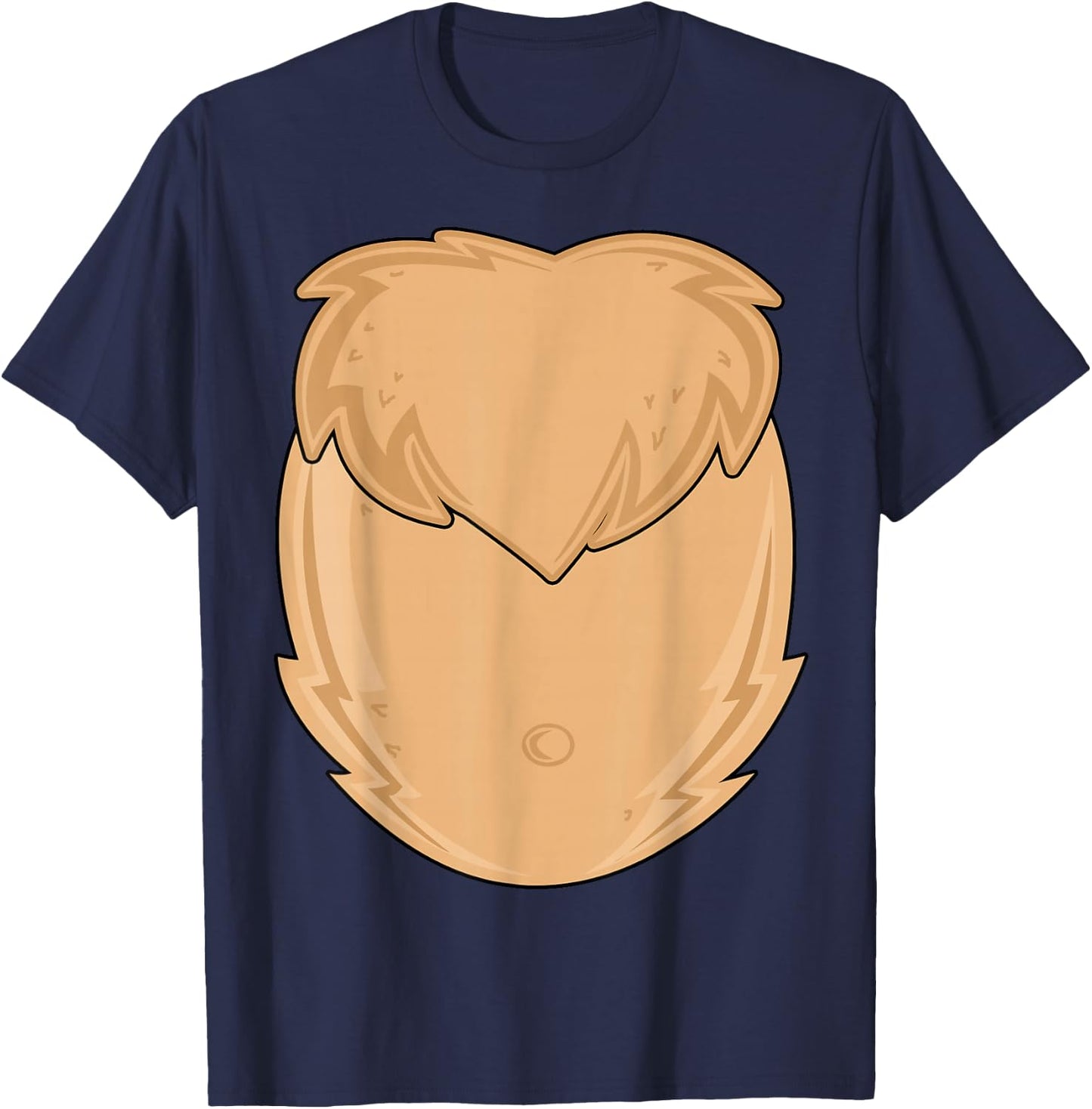 Reindeer Christmas Xmas Costume Cute Hairy Men Boy Kids Gift T-Shirt - T-Shirt | Navy