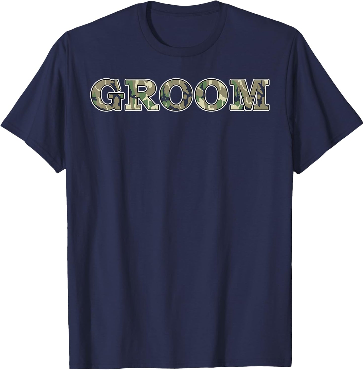 Groom Country Wedding Bachelor Party Camouflage T-Shirt - T-Shirt | Navy