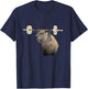 Capybara Weightlifting, Funny Body Building Training T-Shirt - T-Shirt | Navy