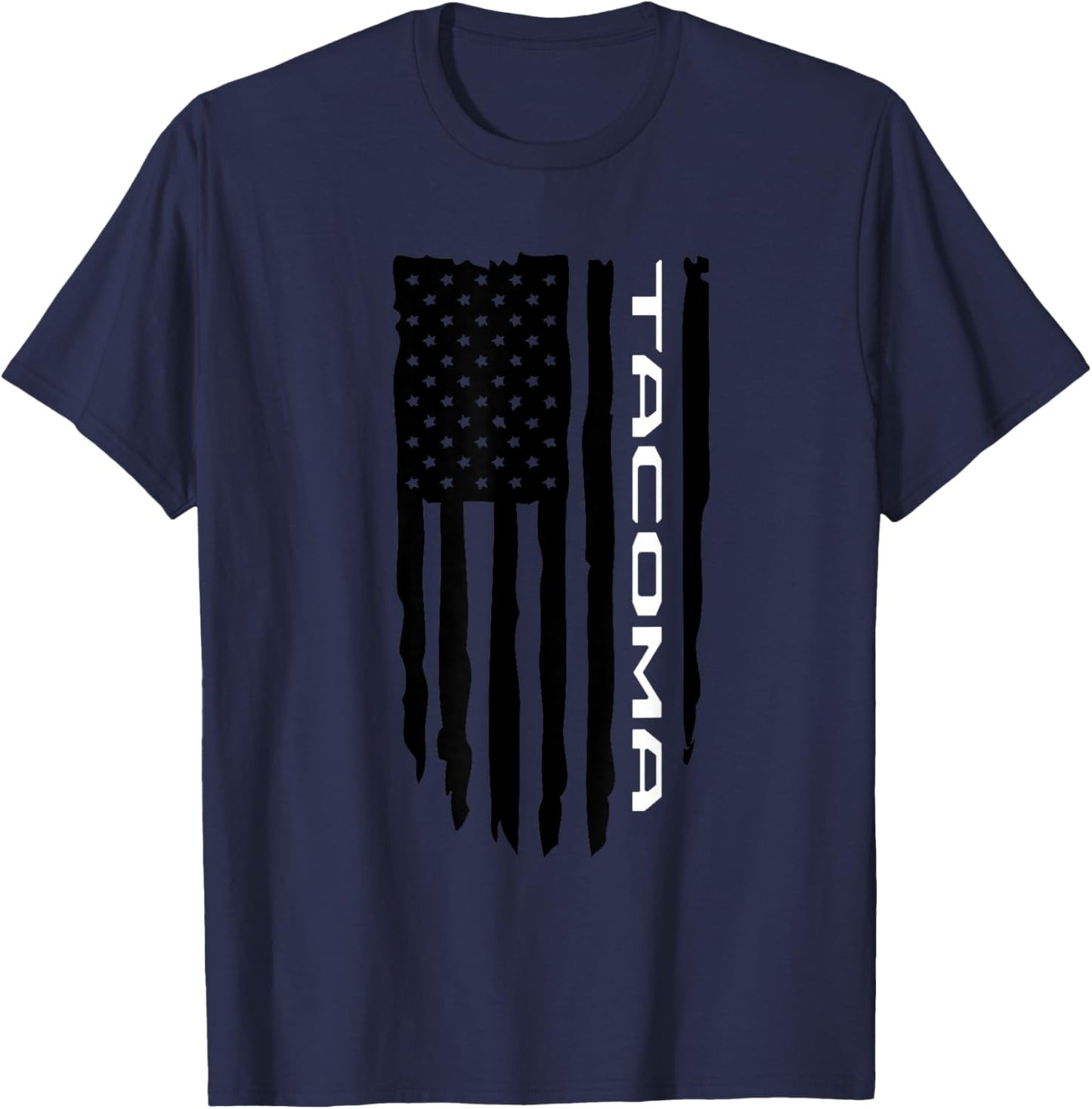 Wandering Wheels Men's Tacoma PreRunner American Flag Shirt T-Shirt - T-Shirt | Navy
