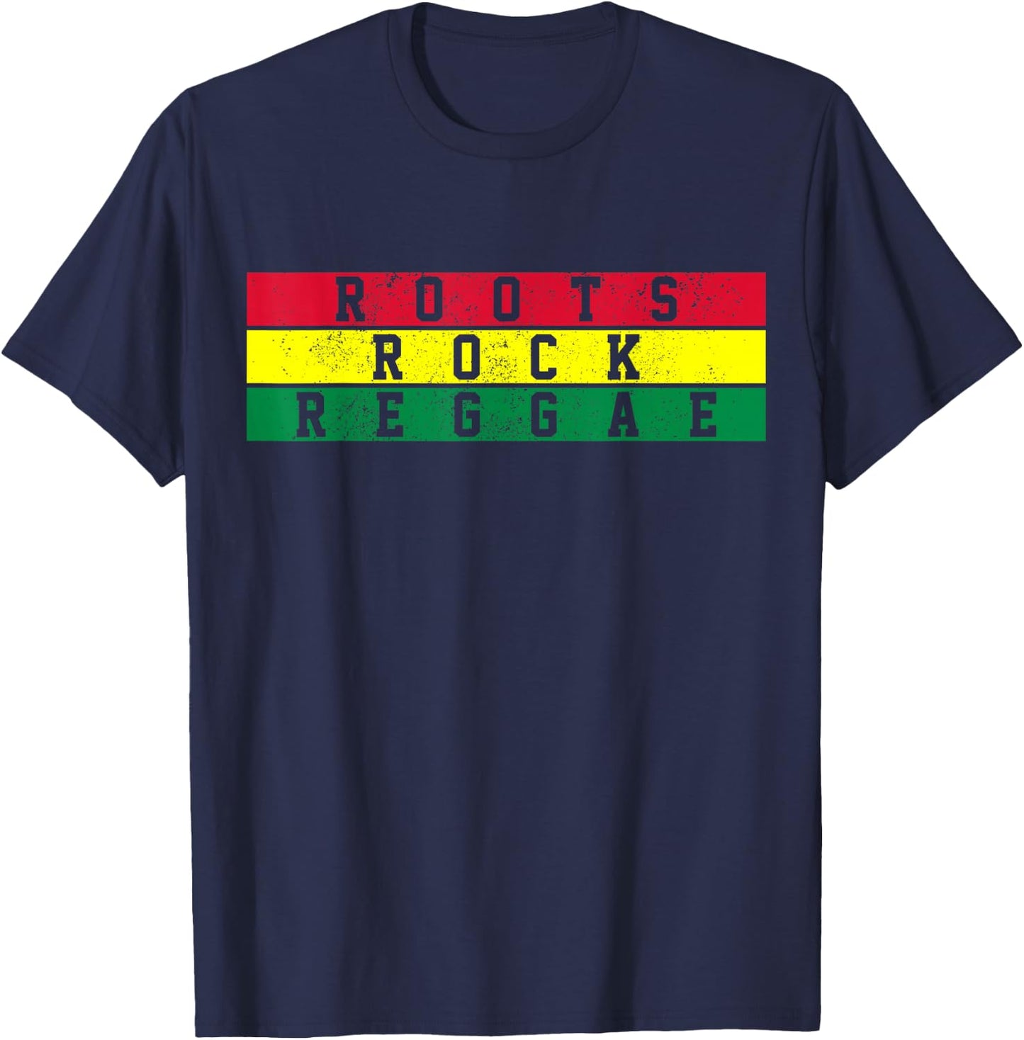 Reggae Music - Roots Rock Jamaica Rastafari Rasta Gift T-Shirt - T-Shirt | Navy