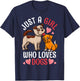 Just A Girl Who Loves Dogs T-Shirt - T-Shirt | Navy