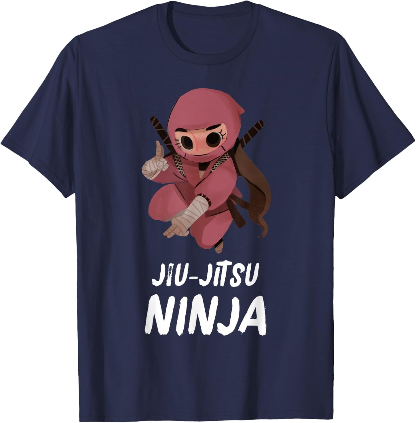 Girls Jiu-Jitsu Ninja Funny Sports T-Shirt - T-Shirt | Navy