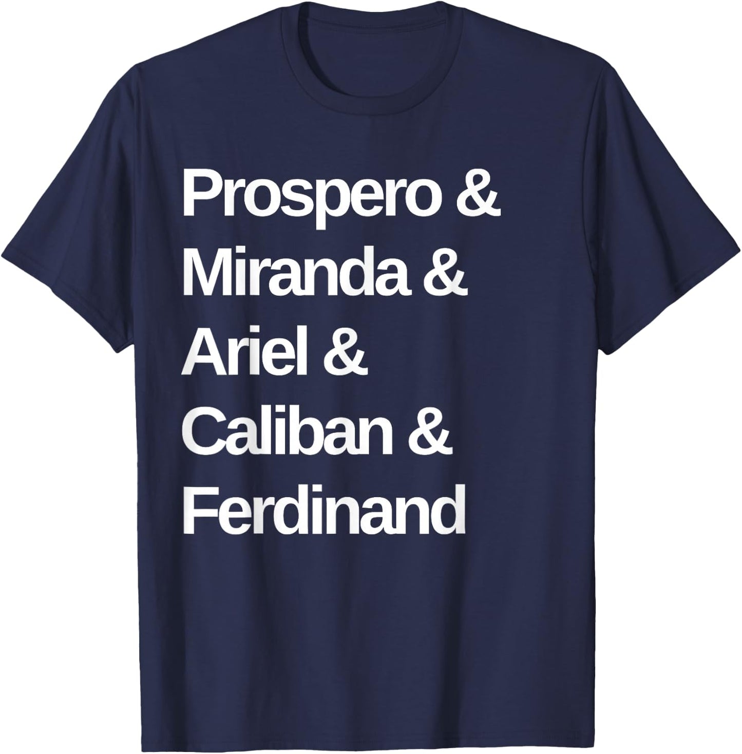 The Tempest Play Characters Shakespeare T-Shirt - T-Shirt | Navy