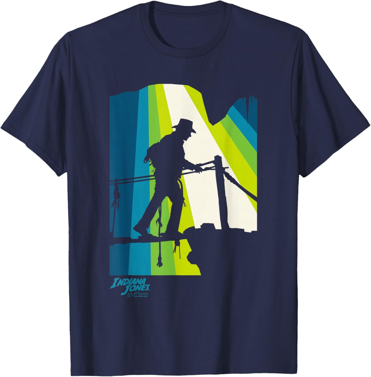 Indiana Jones and the Dial of Destiny Crossing Bridge Shadow T-Shirt - T-Shirt | Navy