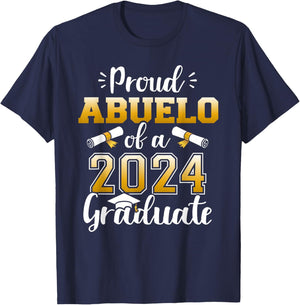 Proud abuelo of a class of 2024 graduate senior graduation T-Shirt - T-Shirt | Navy
