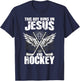 This Boy Runs On Jesus And Hockey T-Shirt - T-Shirt | Navy