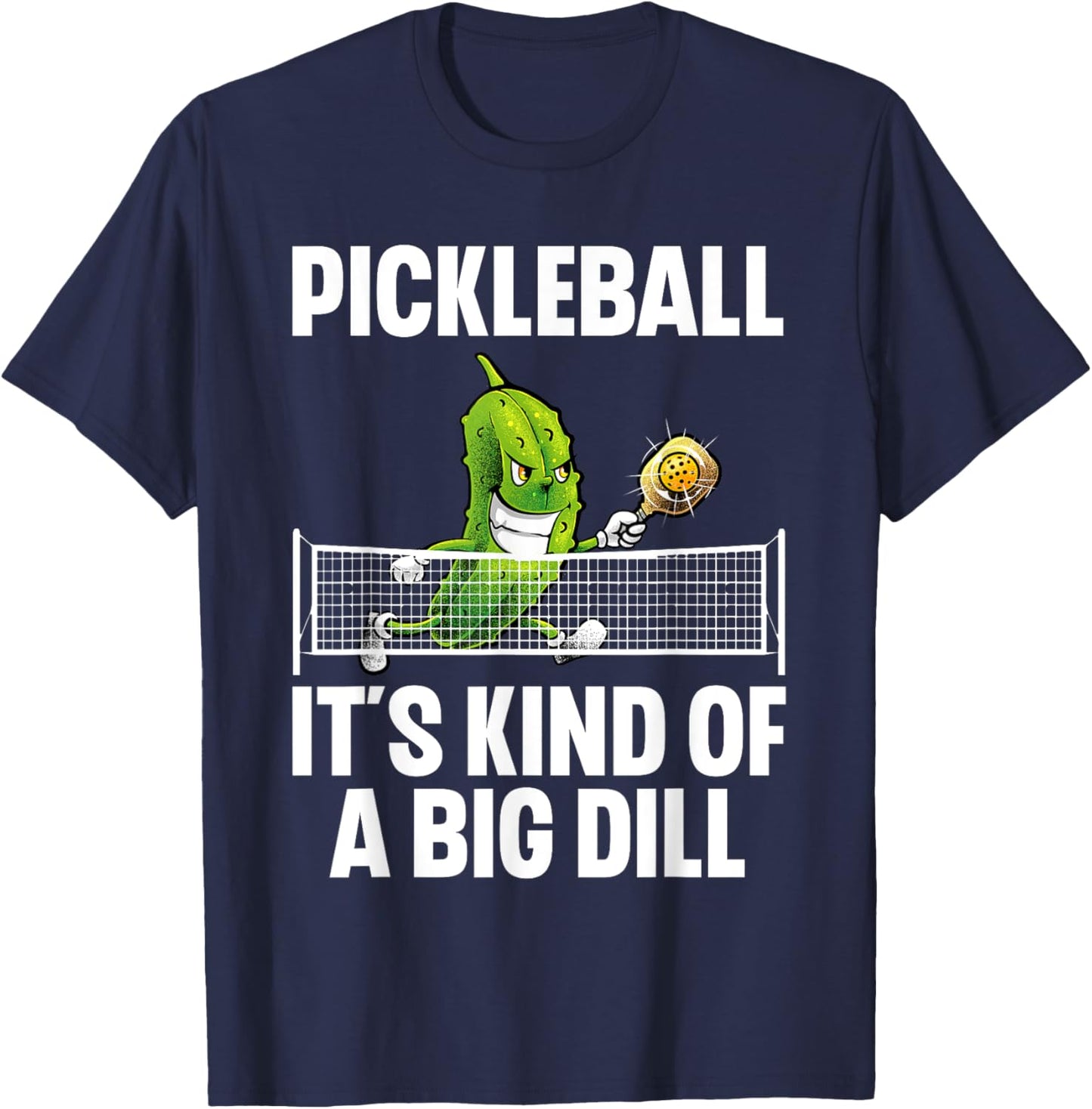 Cool Pickleball Women Pickle Ball Player Big Dill T-Shirt - T-Shirt | Navy