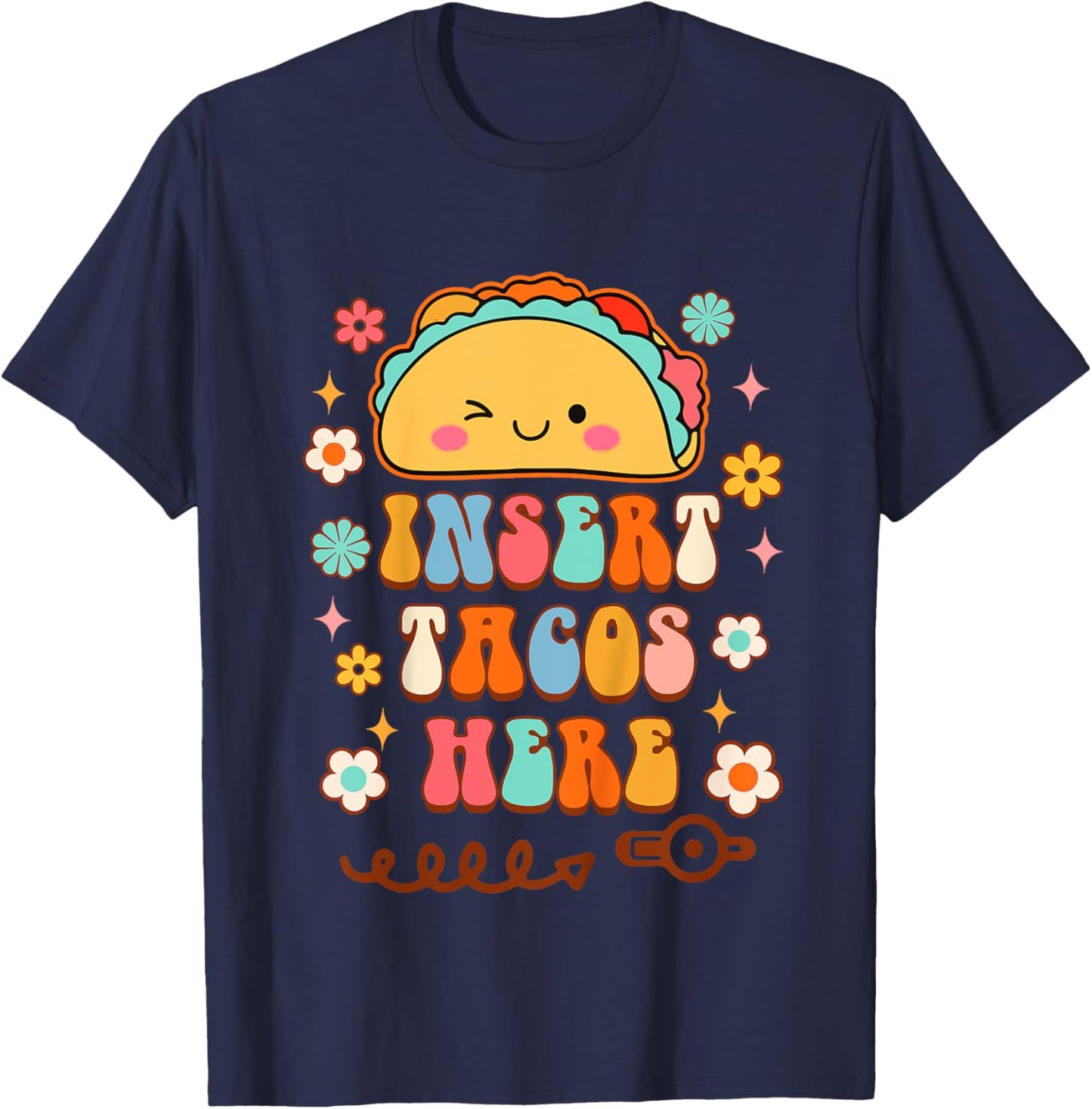 Kids Tubie Cutie G-Button Gastrostomy Button Insert Tacos Here T-Shirt - T-Shirt | Navy