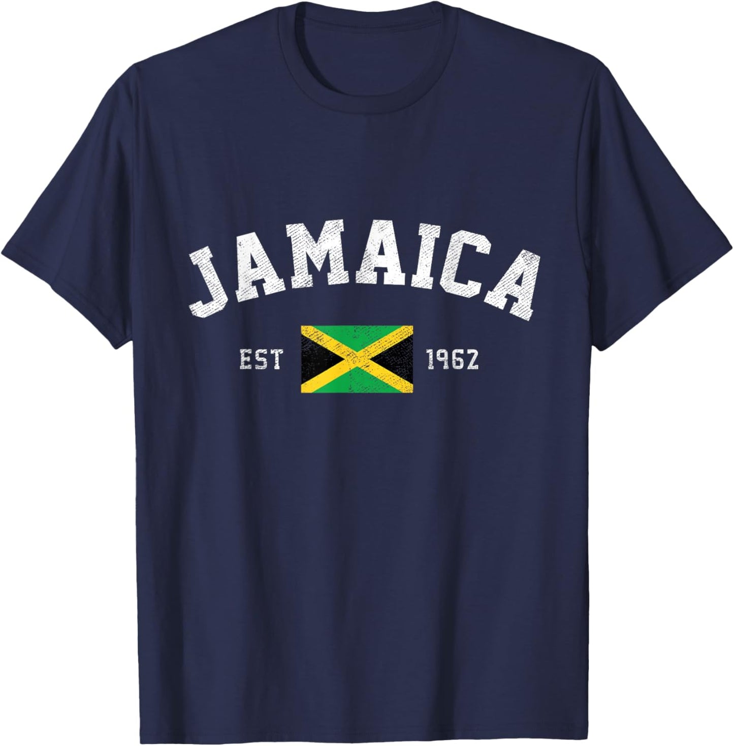 Jamaica Est. 1962 Jamaican Flag Independence Day T-Shirt - T-Shirt | Navy