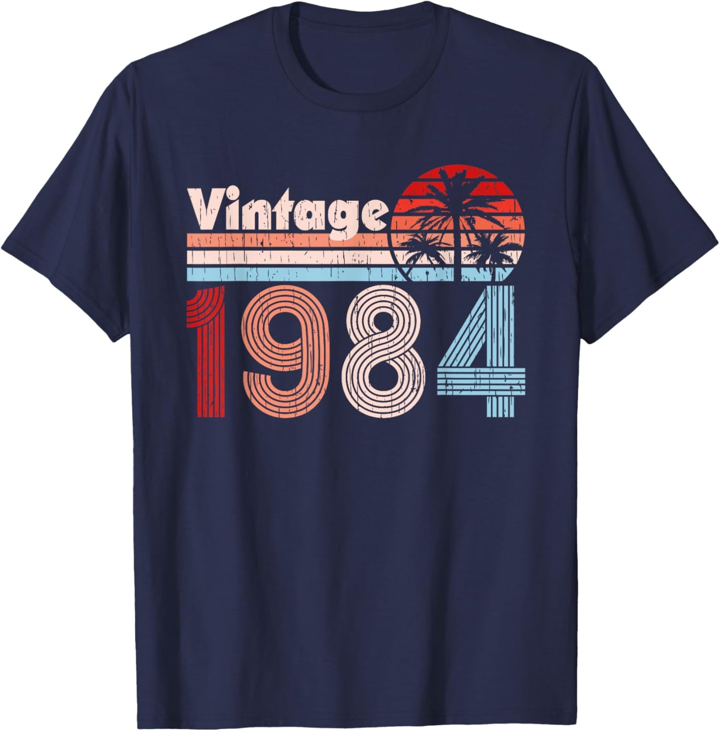 1984 Vintage 42nd Birthday 42 Years Old Retro Graphic T-Shirt - T-Shirt | Navy