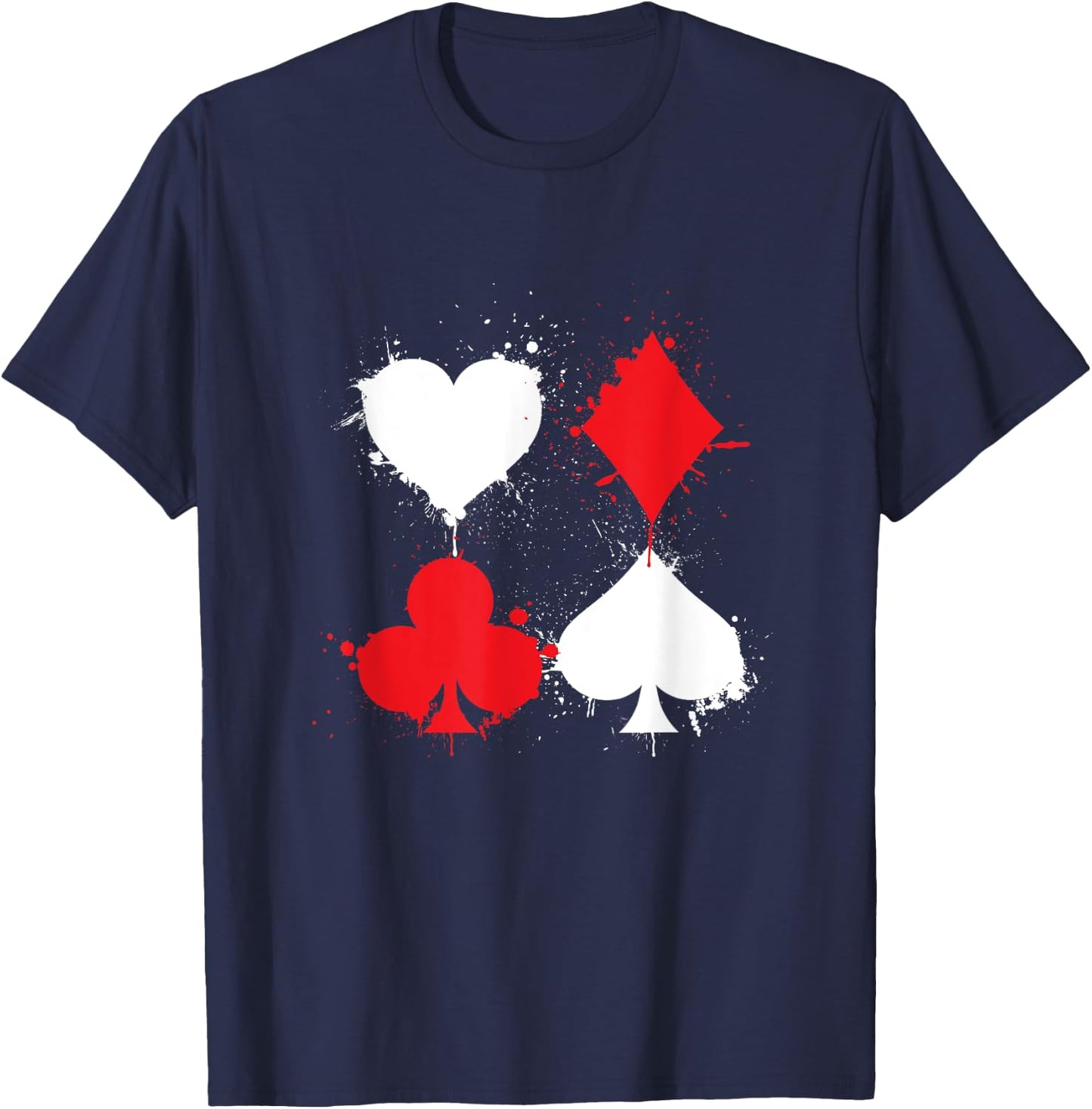 Casino Card Game Poker Game All In Cards Spades T-Shirt - T-Shirt | Navy