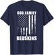 Bryan County Redskins God. Family. Vintage USA Flag T-Shirt - T-Shirt | Navy