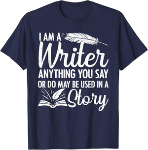 Best Writer Design Women Writer Writing Story Author T-Shirt - T-Shirt | Navy