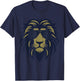 Football Game Day Lion Vintage T-Shirt - T-Shirt | Navy
