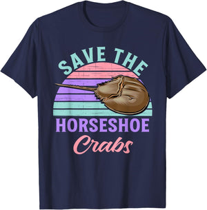 Save The Horseshoe Crabs Funny T-Shirt - T-Shirt | Navy