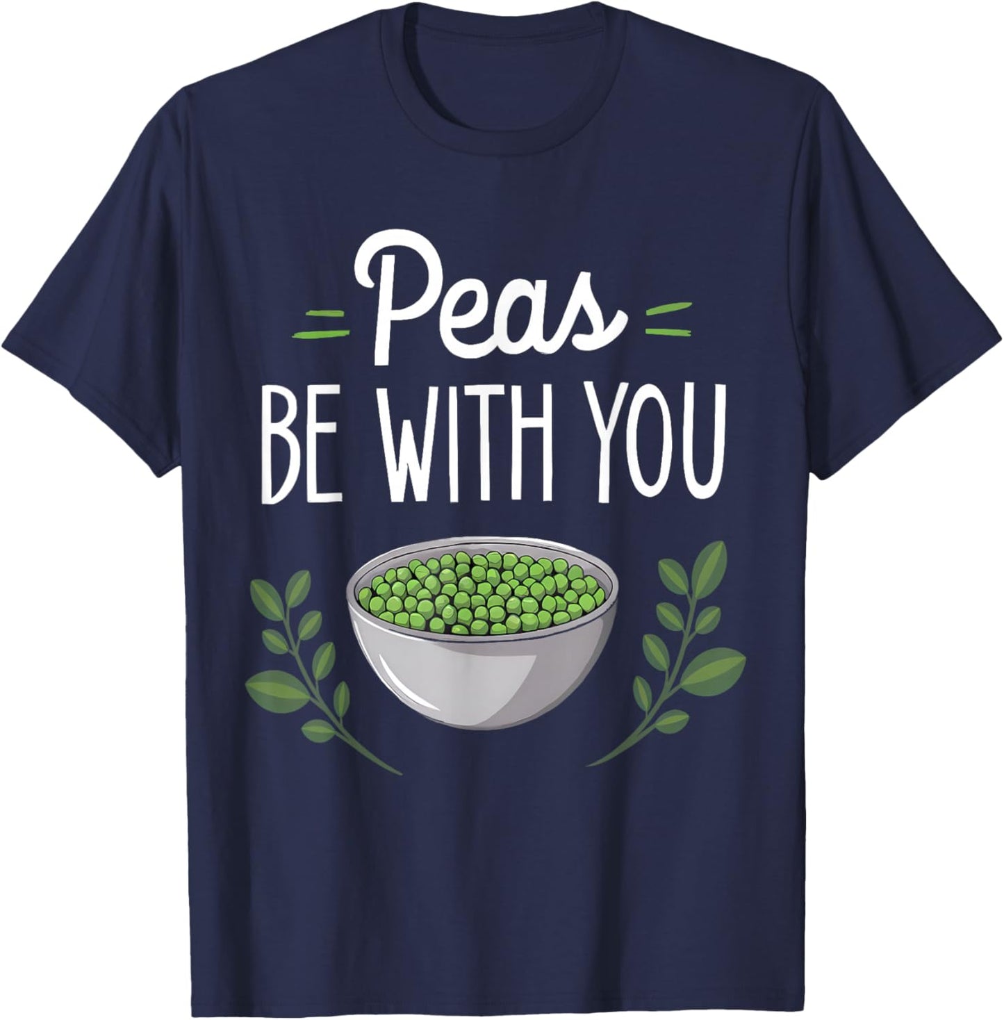 Funny Thanksgiving | Family Matching Peas Be With You T-Shirt - T-Shirt | Navy
