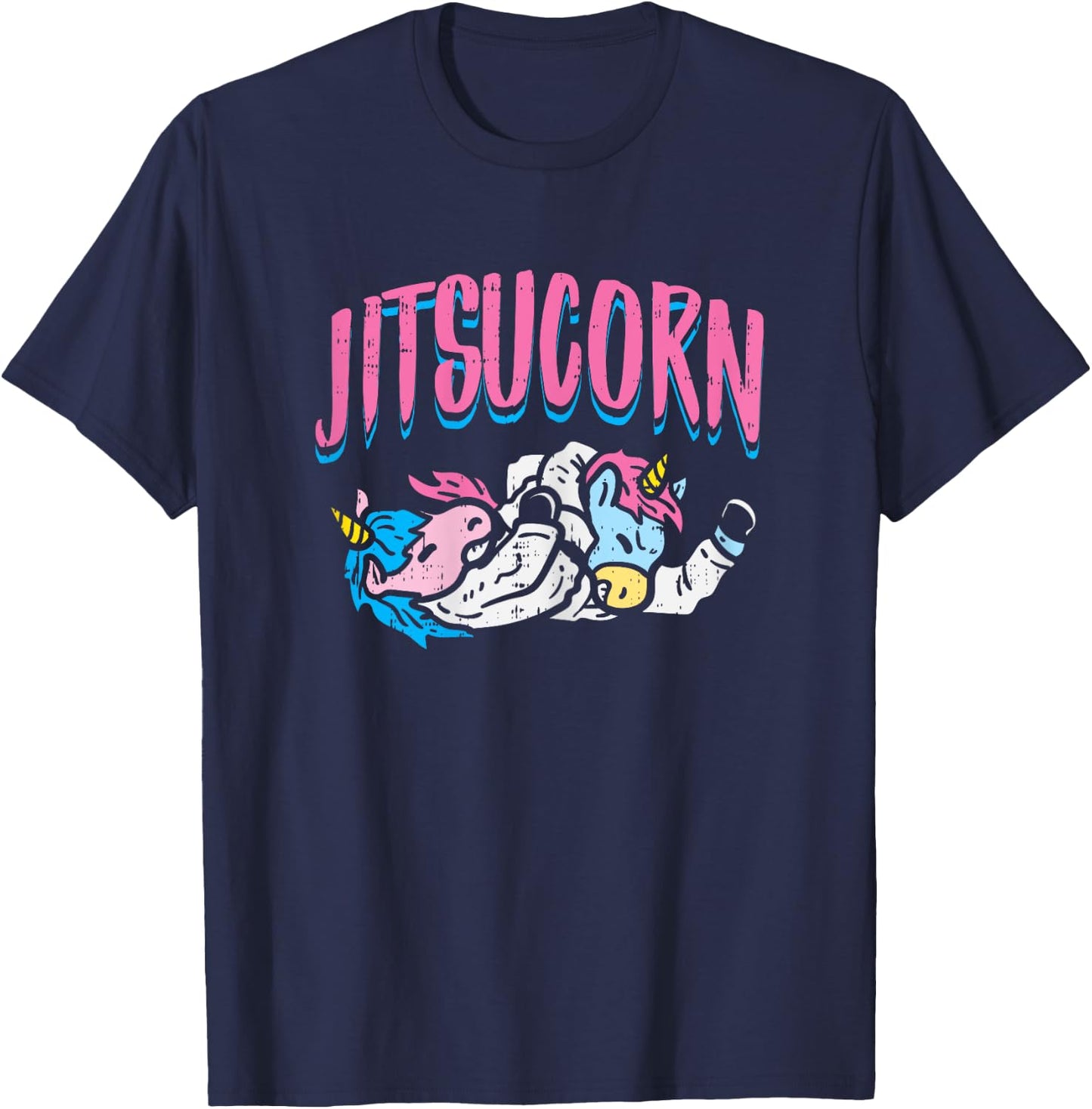 Jitsucorn Jiu Jitsu Unicorn Funny Grappling Martial Art Gift T-Shirt - T-Shirt | Navy
