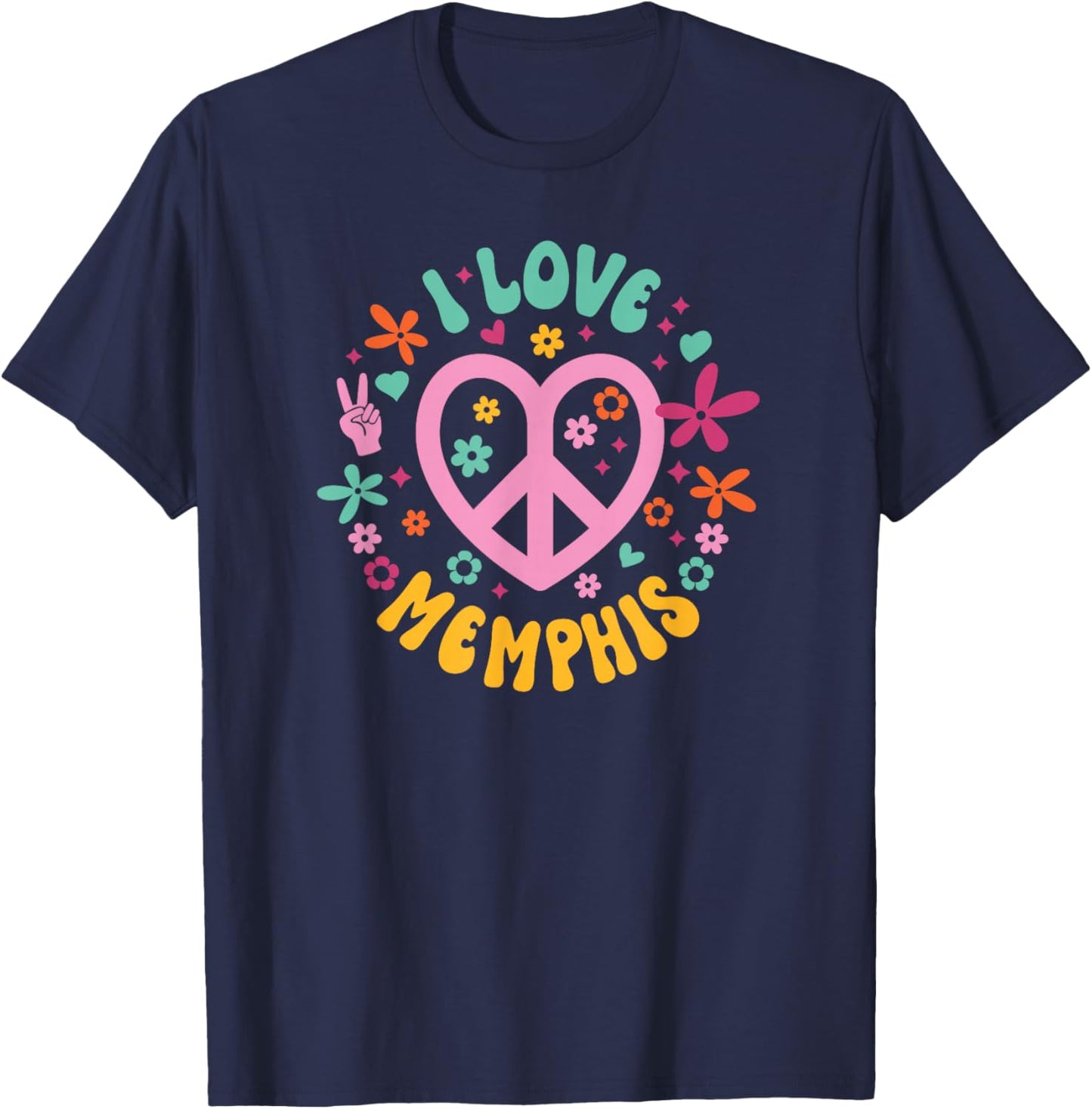I Love Memphis T-Shirt - T-Shirt | Navy