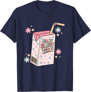 Baby Daddy Tears Juice Box Funny Single Mama Divorce Party T-Shirt - T-Shirt | Navy