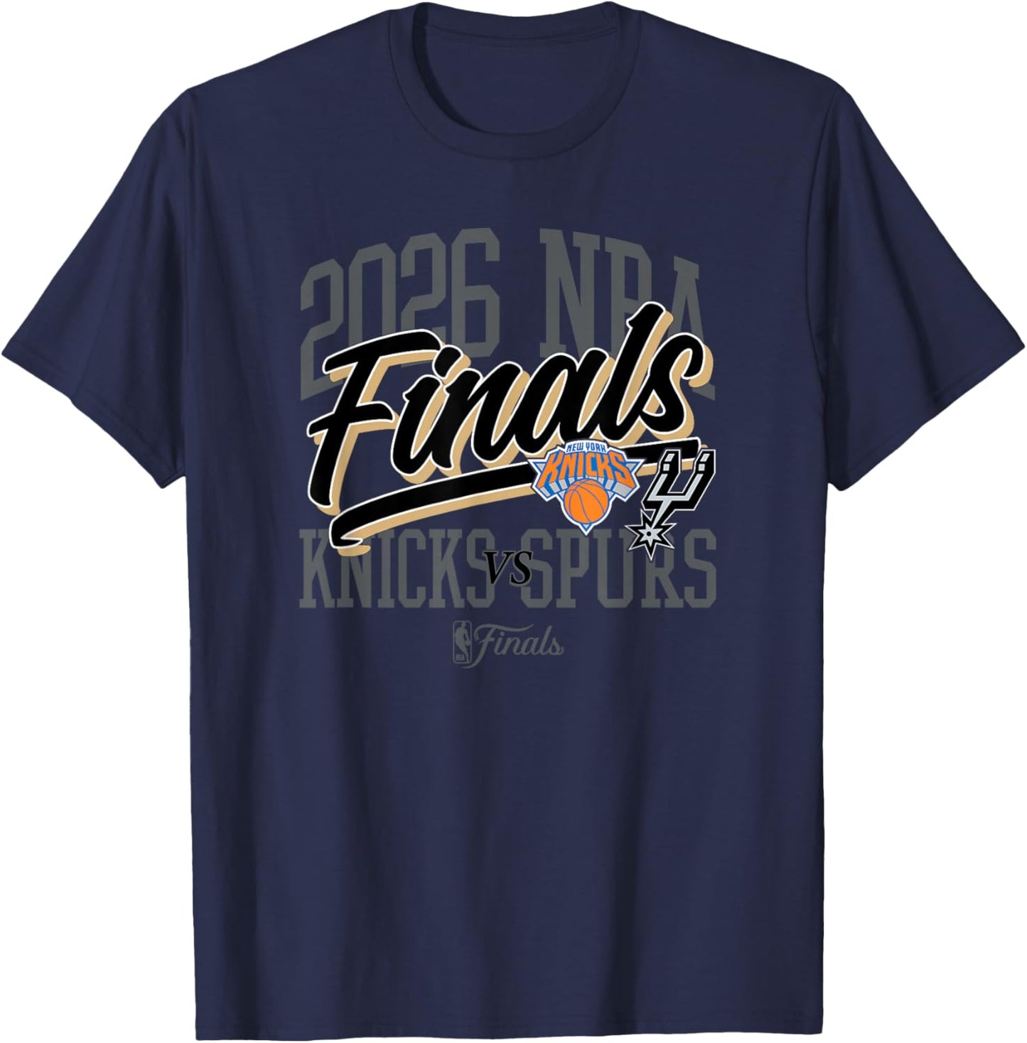 NBA 2026 Finals Knicks vs Thunder Final Flex T-Shirt - T-Shirt | Navy