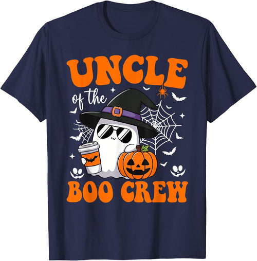 Uncle Boo Crew Groovy Ghost Matching Family Halloween