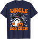 Uncle Boo Crew Groovy Ghost Matching Family Halloween T-Shirt - T-Shirt | Navy