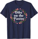 Funny Dibs On The Pastor Gift Floral Pastor's Wife T-Shirt - T-Shirt | Navy