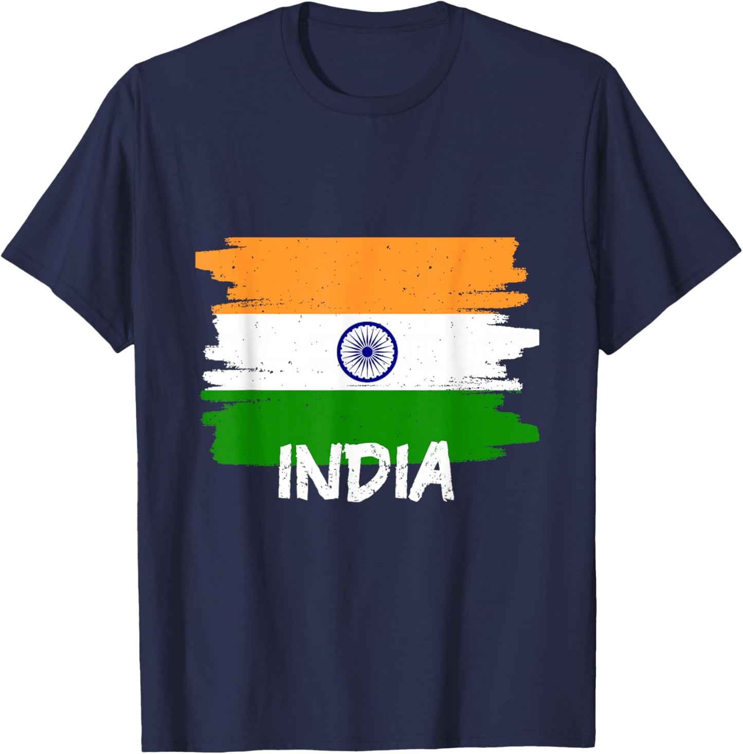 Cool India Flag T-Shirt - T-Shirt | Navy